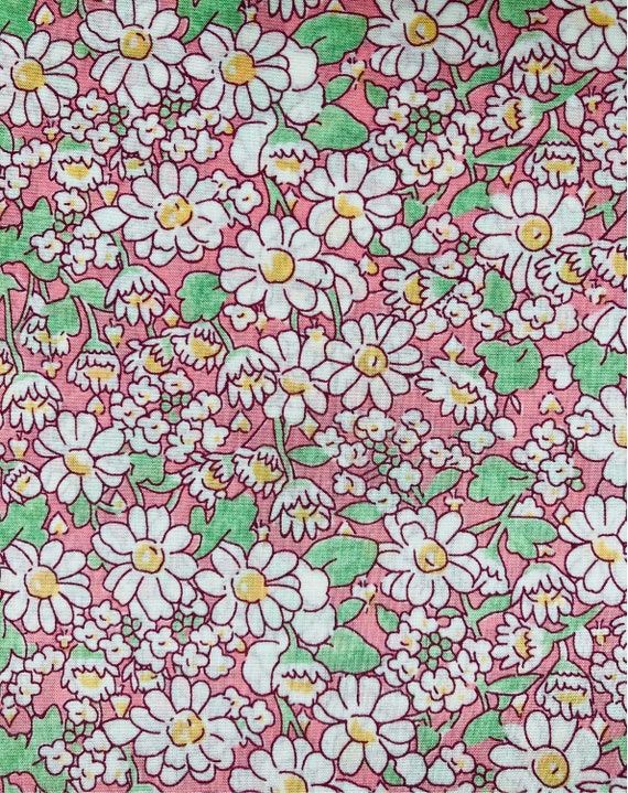 A Discontinued Liberty Tana Lawn 13” x 9” fabric Pink and Green ‘Alice’