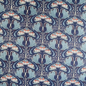 Phoetas, A vibrant colourway in this gorgeous Liberty Tana Lawn Gabric.  Blue and Purple colour way, 17 x 10” .