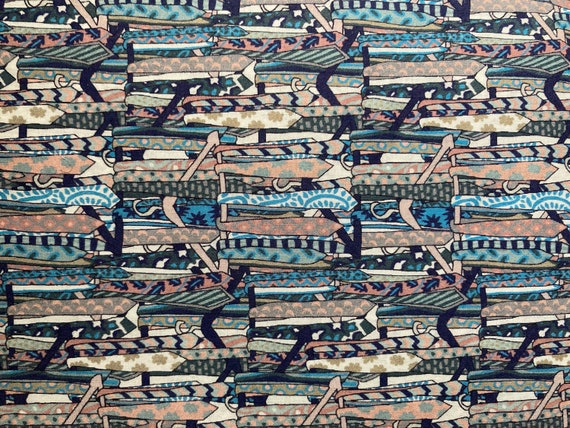An unusual Blue And Pink ‘Debonair’ Liberty Tana Lawn 13”x 9” Crafting Patchwork