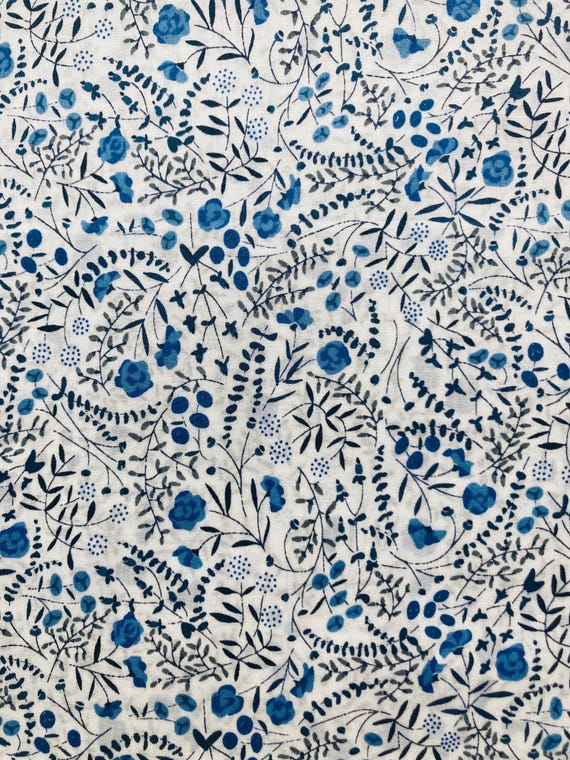 Discontinued, Blue Liberty ‘Lilians Berries’ Tana Lawn  13”x 9”