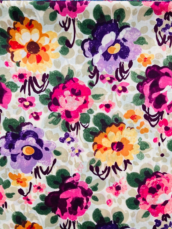 A Beautiful Colourway of ‘Florence’ This Pink and Yellow, discontinued Liberty Tana Lawn Is cut to a generous 40cm x 50cm