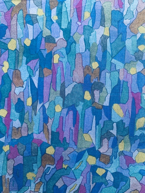 A Gorgeous Blue and Purple ‘Volcanism’ Liberty Tana Lawn 13”x 9”