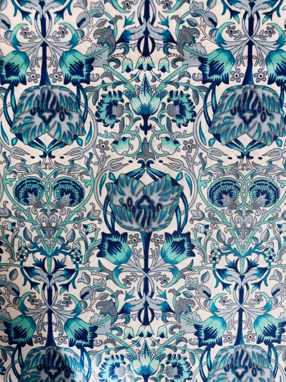 Liberty Tana Lawn Turquoise ‘Orkney Lights’ 13”x 9”