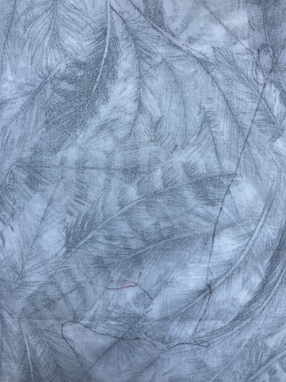 A Grey And White ‘Kerry’s Flock’ Liberty Tana Lawn 13”x 9”