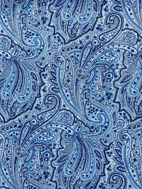 Liberty Tana Lawn 13”x 9” A Gorgeous Blue ‘Leibnitz’ Paisley.