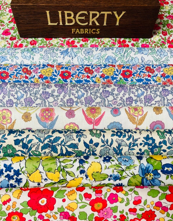 A Beautiful ‘Summer Garden’ fabric pack. These packs contain 8 pieces of Liberty Tana Lawn cottons, cut to a generous 6”x 9” size.