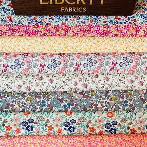 Una bellissima borsa in tessuto "Petites 4". 8 pezzi Liberty Tana Lawn da 6" x 9".