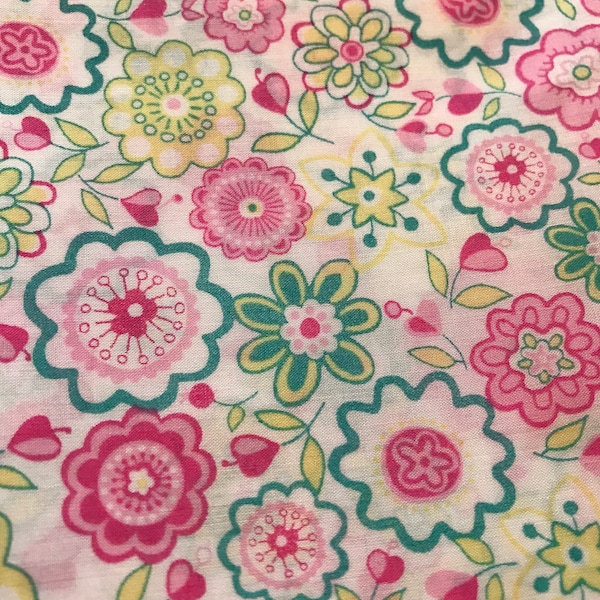 Vintage Pink ‘Lauren’ Liberty Tana Lawn 13”x 9” Free International Shipping