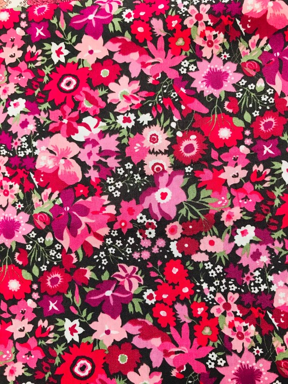 Liberty Tana Lawn, ‘Manuela’. 13”x 9” Purple  fabric.