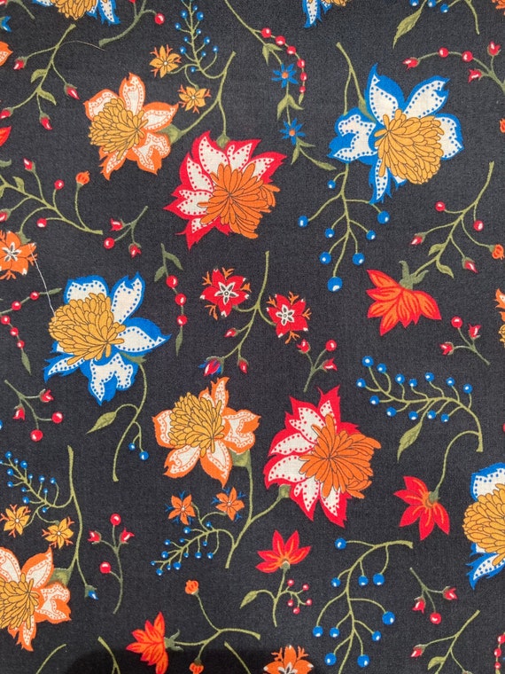 Black and Orange ‘Nikita’ Liberty Tana Lawn 13”x 9”