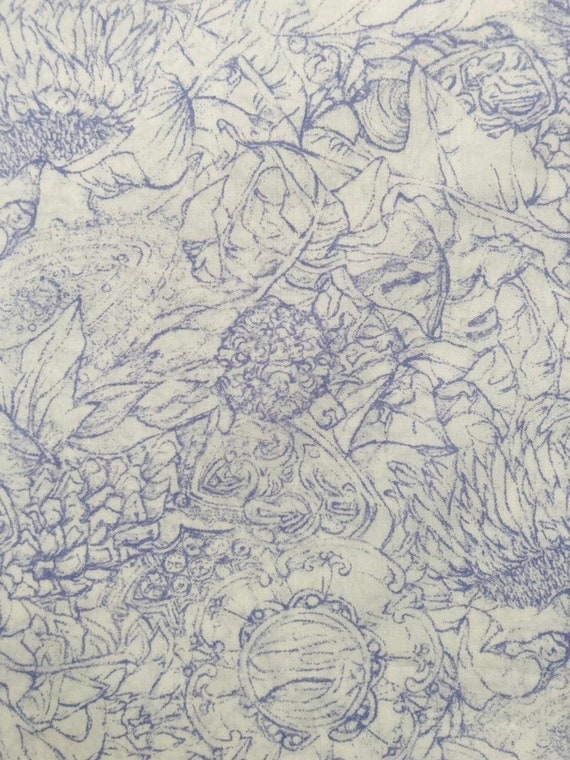 Liberty Tana Lawn, Discontinued, Oceanid, blue and white 40cm x 50cm . #Adele