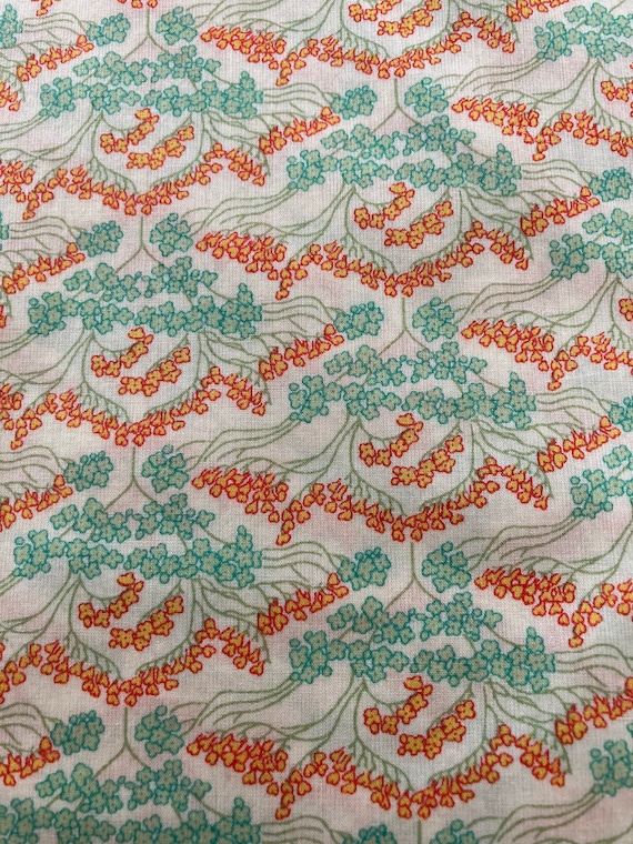 A lovely Green And Orange ‘Eyvonne’ dated 2003 Liberty Tana Lawn 13”x 9” #Adele