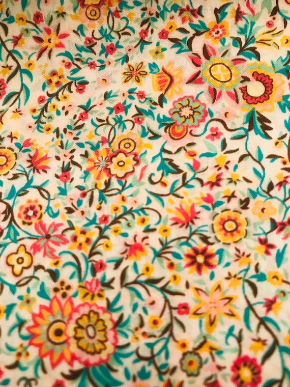 Liberty Tana Lawn Orange Vintage 13”x 9” ‘Kashmir.