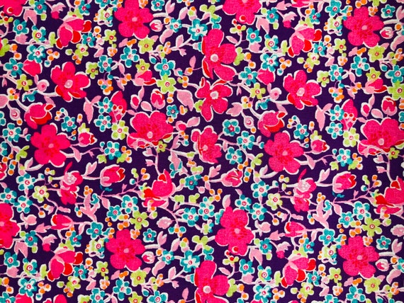 A Beautiful, Discontinued Pink and Purple ‘John’ Liberty Tana Lawn 13”x 9” Crafting Patchwork