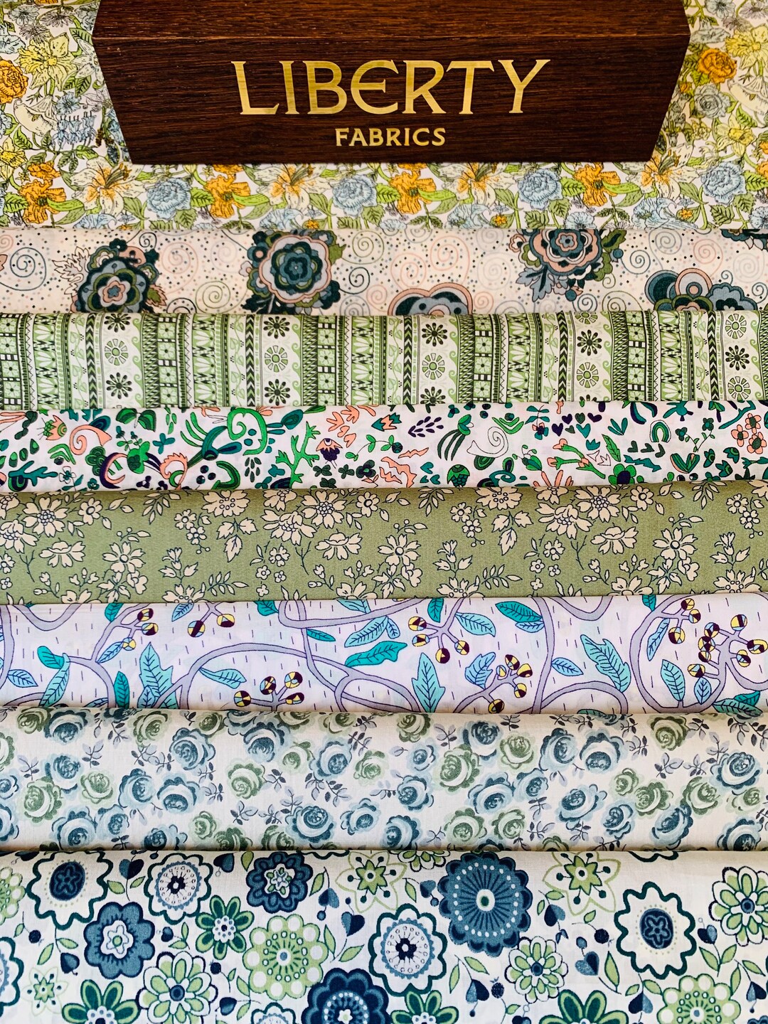 Liberty Tana Lawn Fabric Pack Vintage ‘green Fingers’. There Are 8 ...