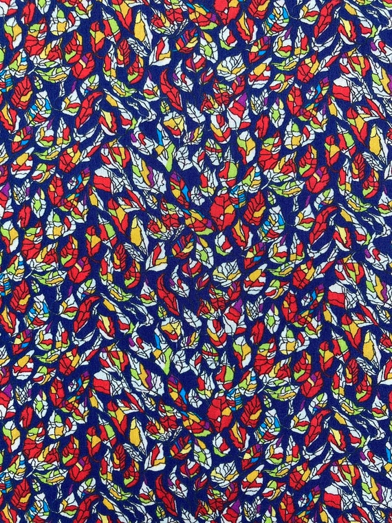 A Discontinued Liberty Tana Lawn 13” x 9”  fabric Red and Blue ‘Rachel De Thame’