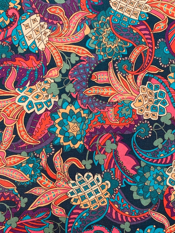 Liberty Tana Lawn 13”x 9” ‘Pineapple Paisley’ fabric. I offer International shipping