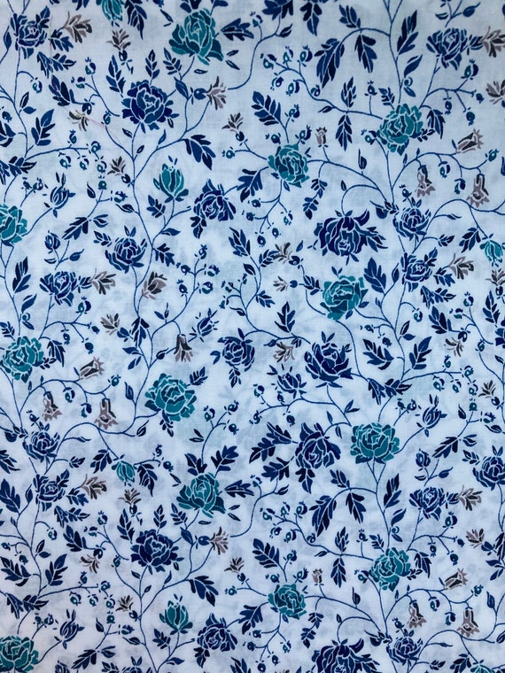 A lovely Blue ‘Williams’ Liberty Tana Lawn 13”x 9” Free International Shipping