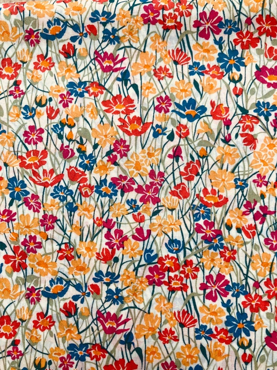 A lovely Yellow And Orange ‘Meadowlands’  Liberty Tana Lawn 13”x 9” #Adele