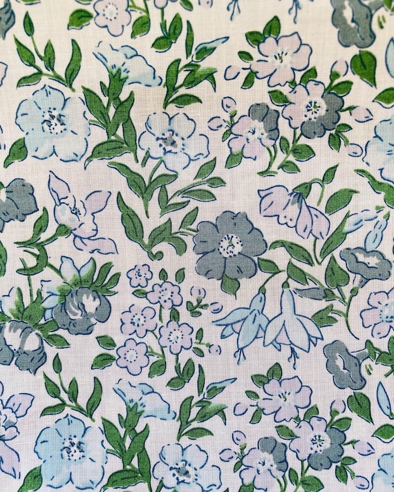 Grey and Green Liberty ‘Mamie’ Tana Lawn Vintage 13”x 9”