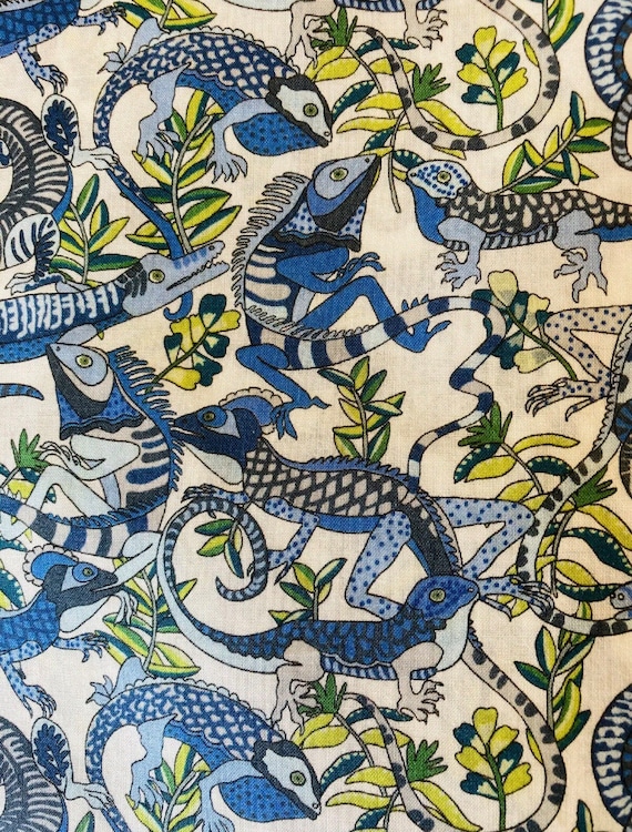 Blue, Yellow and Green Liberty Tana Lawn 13”x 9” ‘Winston’. #Adele