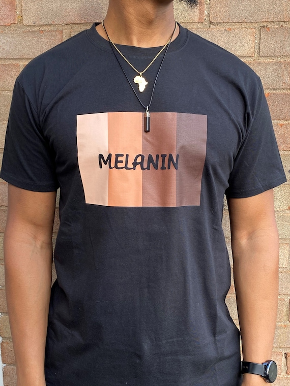 Black Rainbow Melanin Mens Womens T 