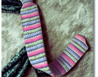 Extra Long Hot Water Bottle with Hand Knit Wool Cover - yarn design Sunny