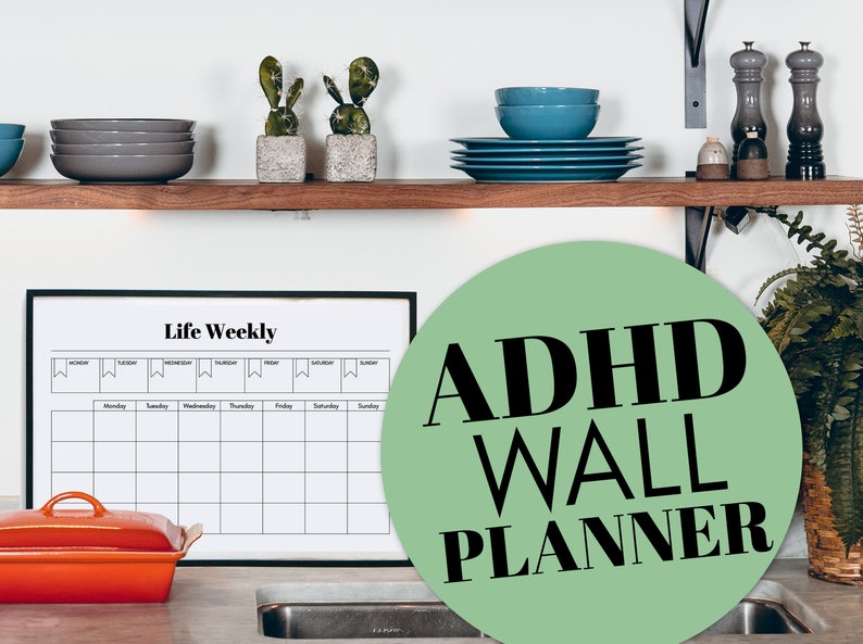 ADHD Wall Planner Instant Download Printable for ADHD Etsy
