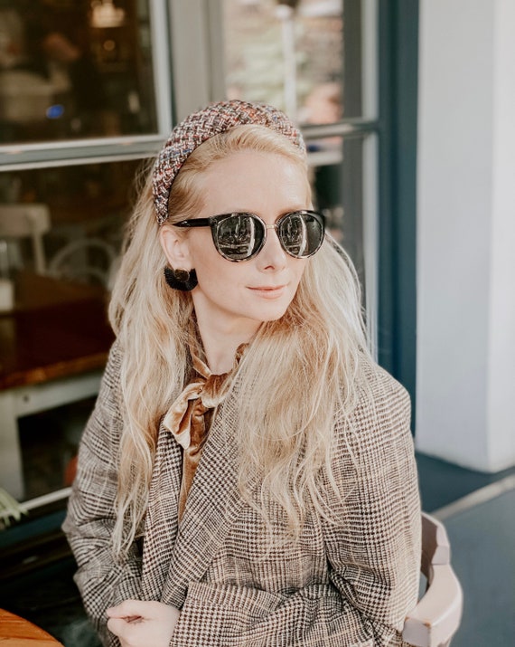 Woolen Fabric Padded Headband Rounded Shape Cozy Autumn  display picture 1