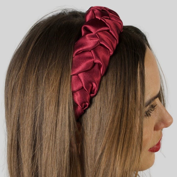 Padded Satin Braided Headband