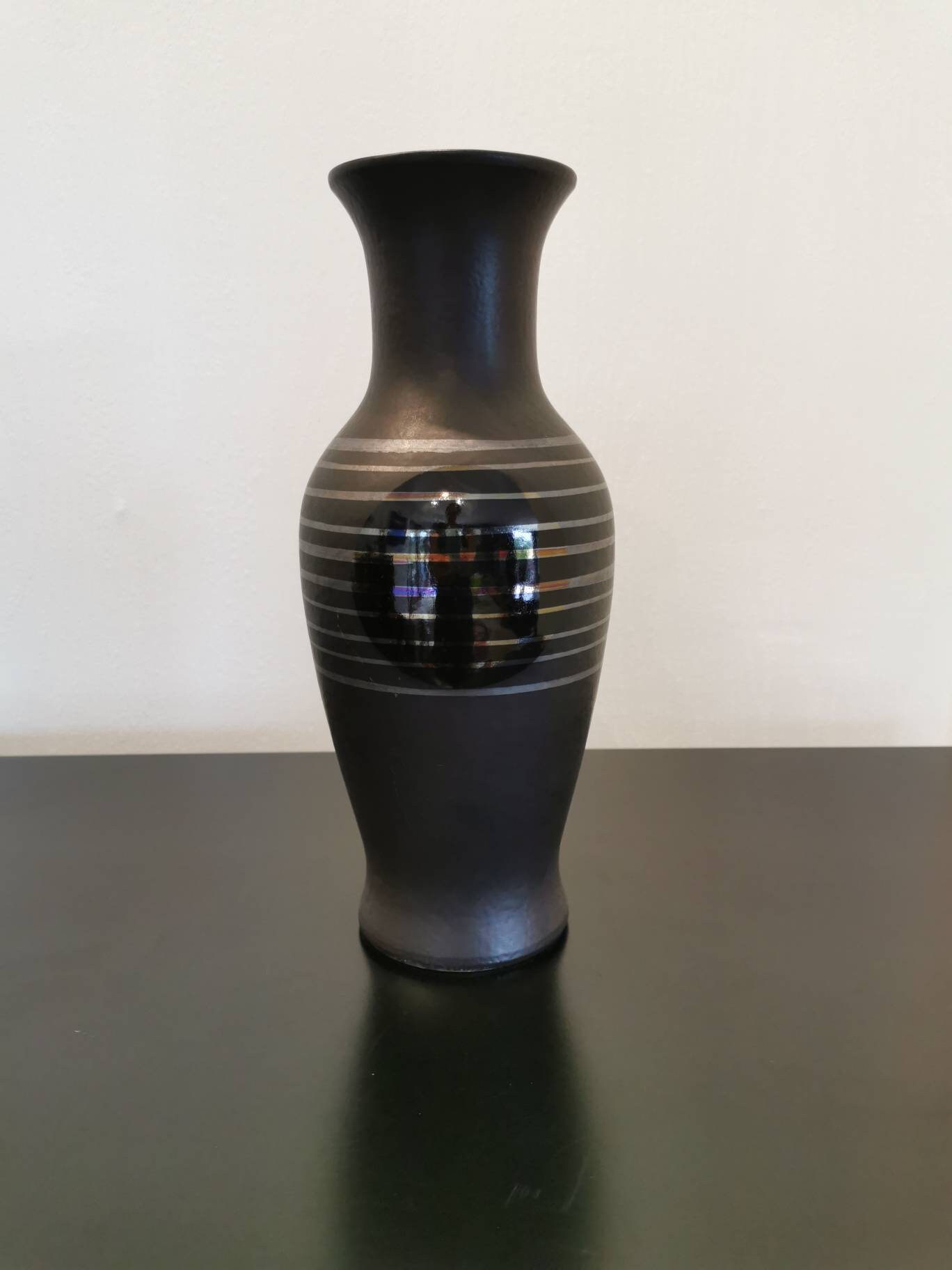 Vase West Germany Noir