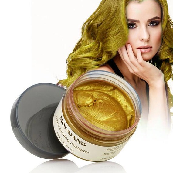 Colour Hair Wax Gold 120g Hair Coloring Material Mofajang Etsy