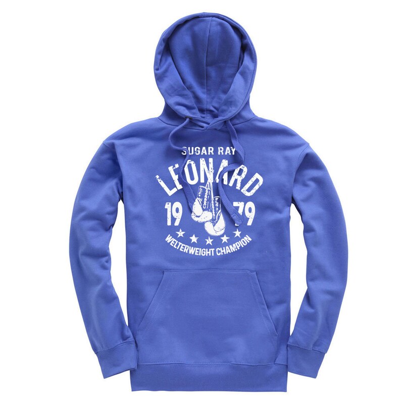 Sugar Ray Leonard Royal Blue Training Boxing Premium Hoodie Hoody Hooded Top