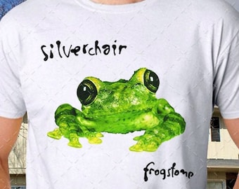 JohnHA Mens Silverchair Frogstomp Casual Tshirt Asphalt JohnHA Mens Silverchair Frogstomp Casual Tshirt Asphalt