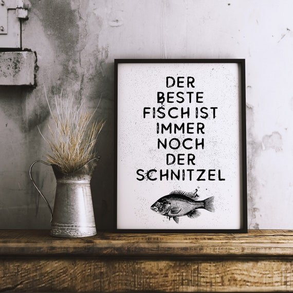 Print Poster Spruch Der beste Fisch ist immer noch der Etsy