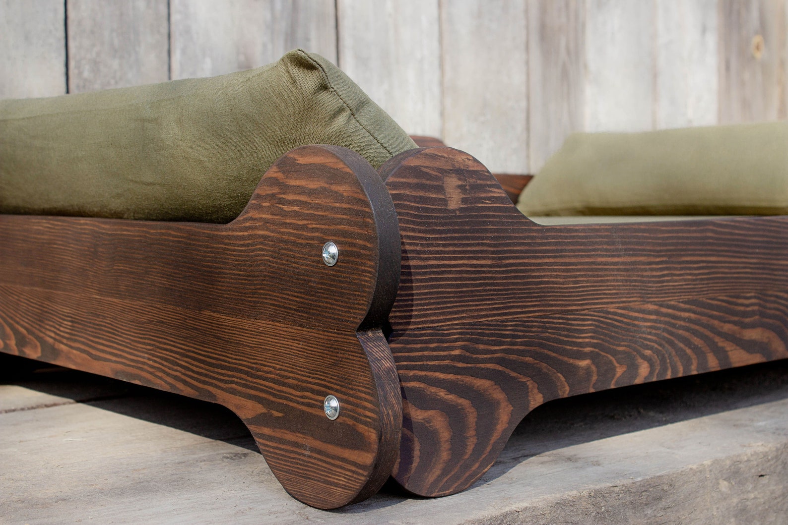 Wooden Frame Bed for Dog Wood Pet Bed Personalized Dog Bed Etsy