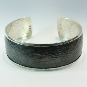 925 solid Silver Revers Cuff Bracelet Hammered