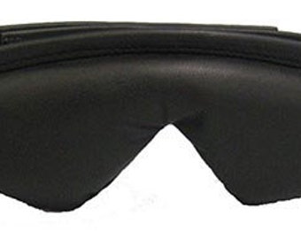 Brand New 100% Real Leather Deluxe Padded Blindfold Mask