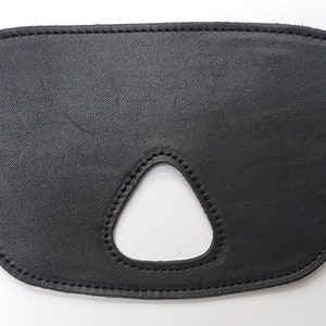 Leather Deluxe Half Face Open Nose Mask Blindfold