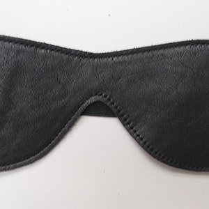 100% Real Leather Deluxe 8 1/4" Wide Blindfold Mask