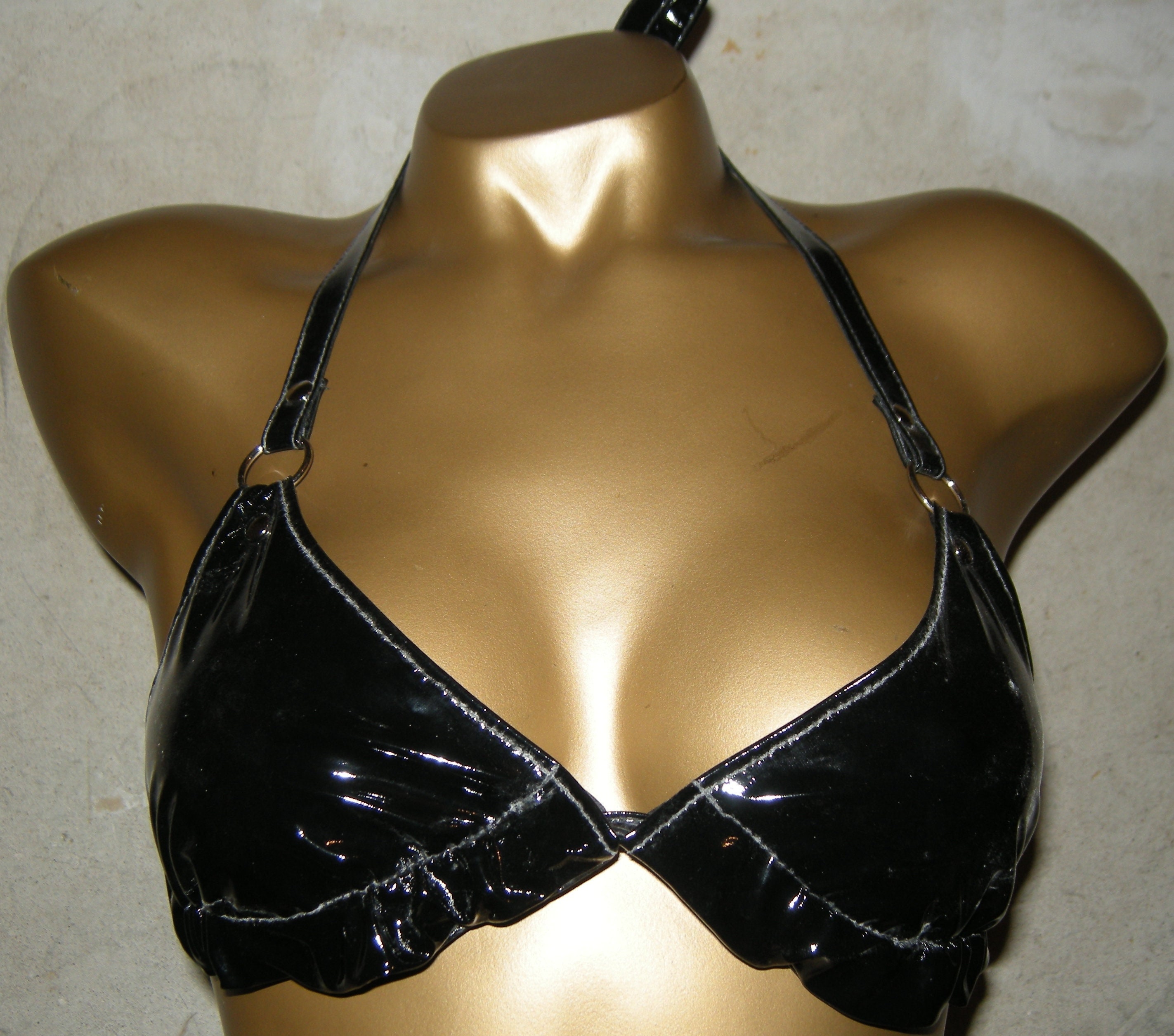 (6472pu) Women's PVC Tank Bra