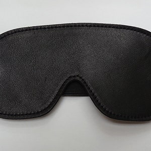 Leather Deluxe Blindfold wide Mask