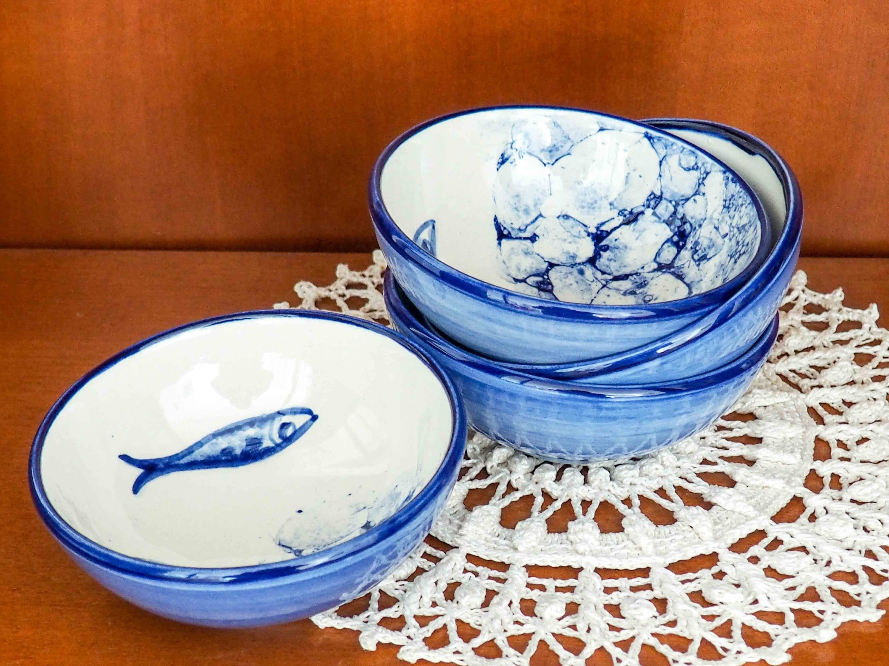 diseño tradicional Recipiente de porcelana 9 cm Wm Bartleet & Sons ideal para guardar la sal azul 