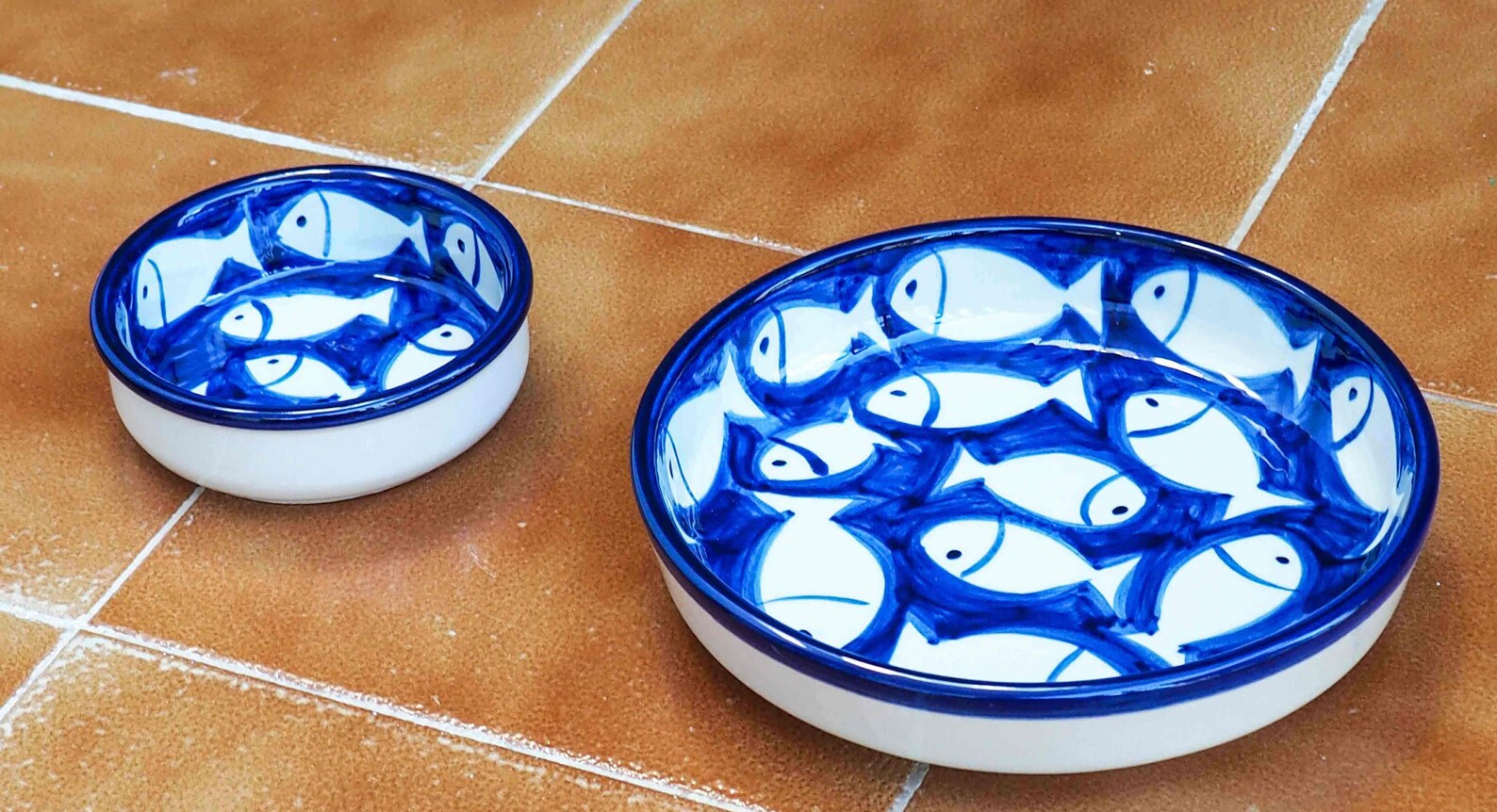 Ceramic Cat Bowl Set Pet Foodwater Bowl Pottery Cat Bowls Etsy