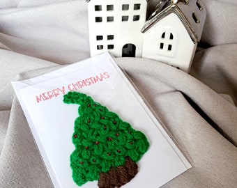 Christmas Tree Crochet Hanging Christmas Card Handmade