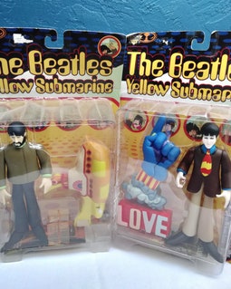 Vintage Mcfarlane Beatles Yellow Submarine Toy Set: Complete