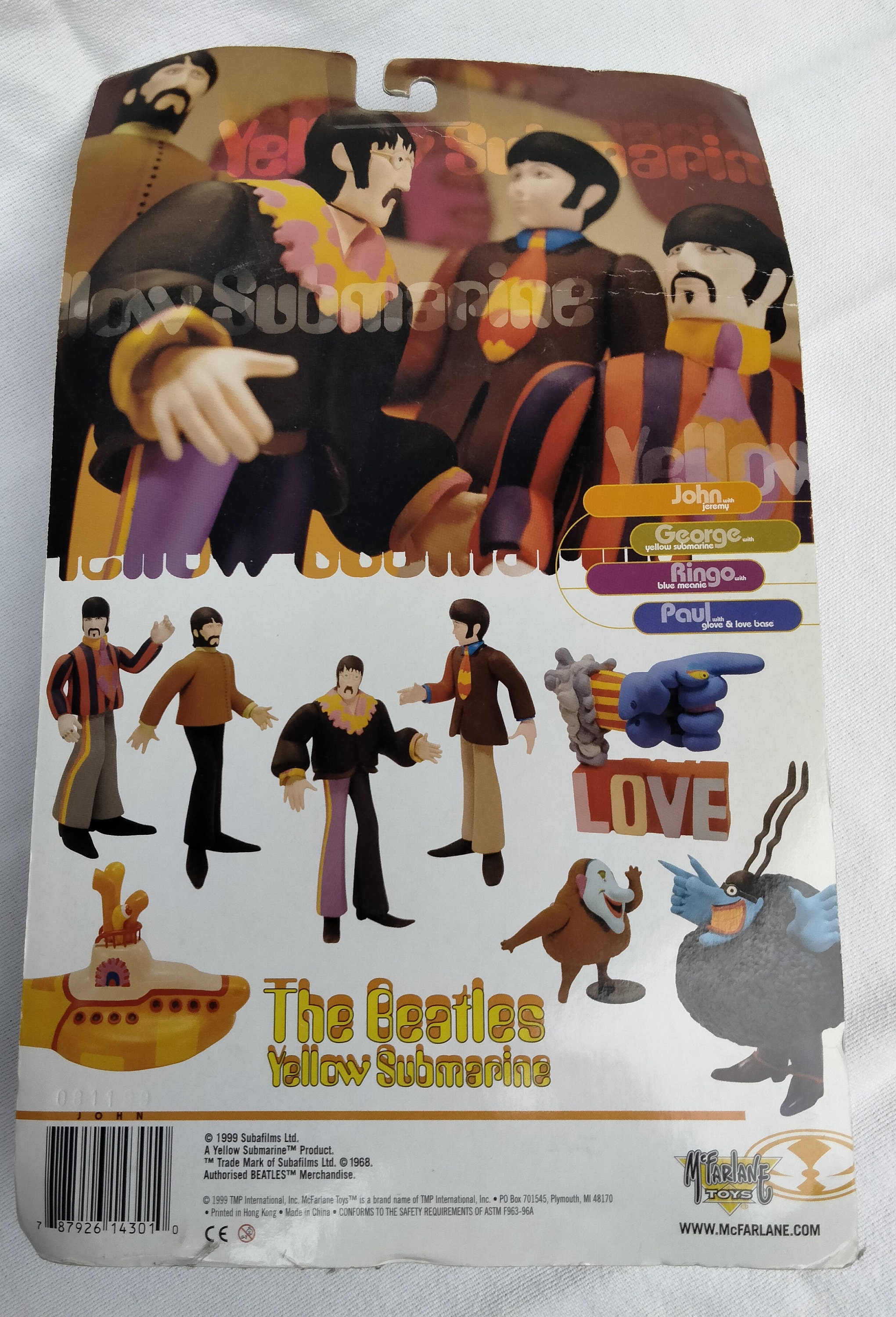 The Beatles Yellow Submarine Set of 4 Action Figures 1999