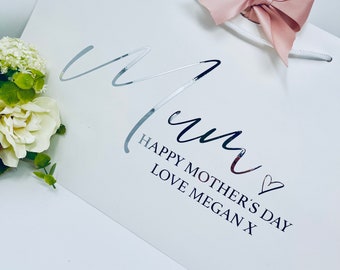 Personalised Happy Mother’s Day gift bag - Personalised birthday gift bags  - Luxury gift bag -personalised gift bag Girlfriend gift bag