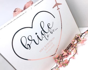 Caja de viaje para vestido de novia, caja de novia personalizada, equipaje de mano para novia para boda de destino 55 x 40 x 18 cm, caja de almacenamiento para vestido de novia