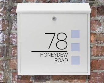 Contemporary postbox, Personalised Post Box, lockable post box, white post box, modern post box. New home christmas gift